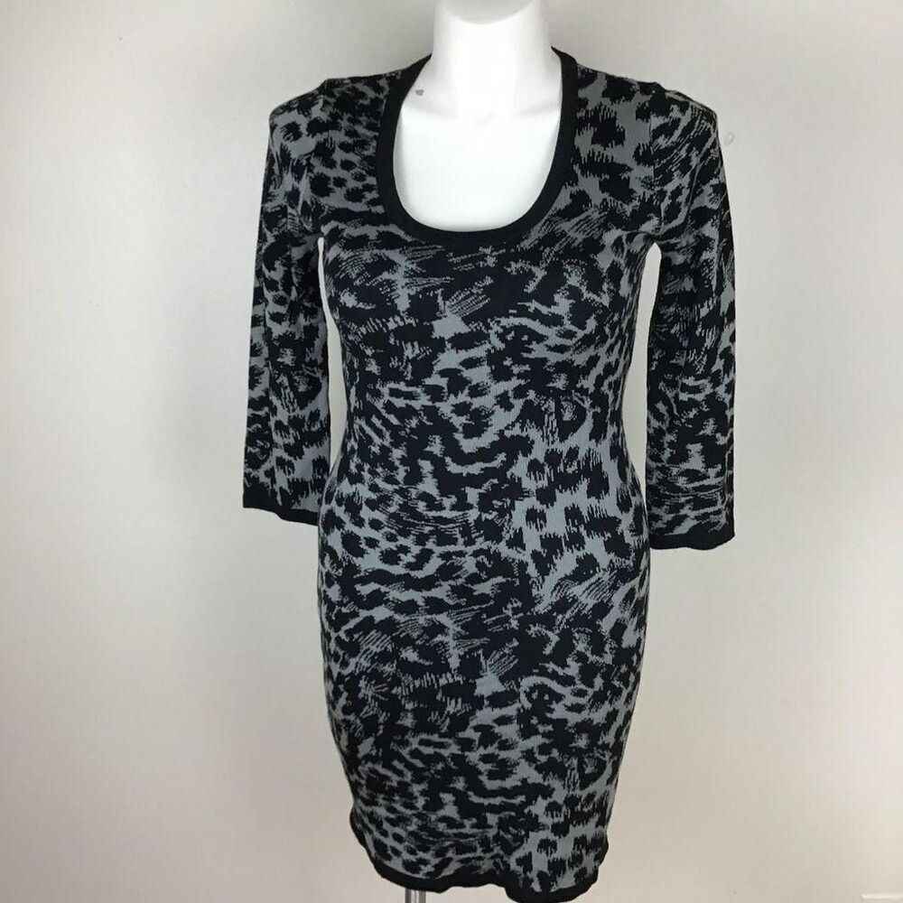 Calvin-klein Women's Grey and Black Dress